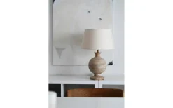 Positano Lampfot 36cm Vitbetsad