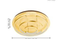 Pozondon Plafond 52cm LED 3000K 22,5W Guld