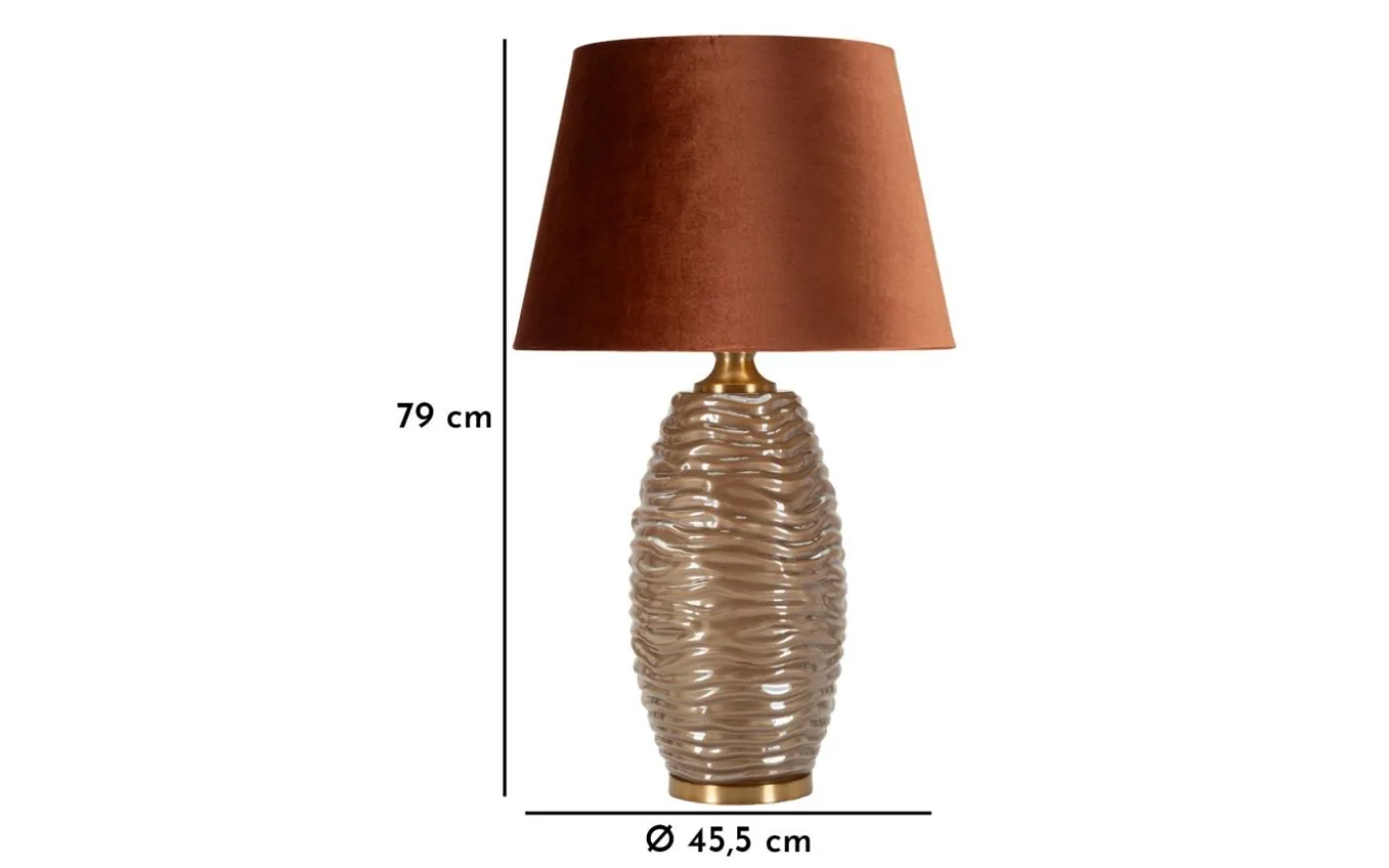 Prag Bordslampa 79cm Brun