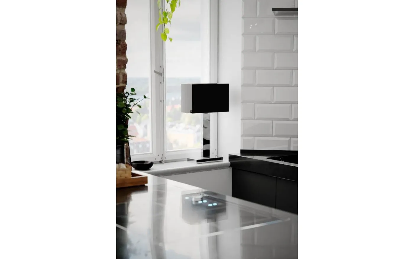 Prime Bordslampa 47cm Krom/Svart