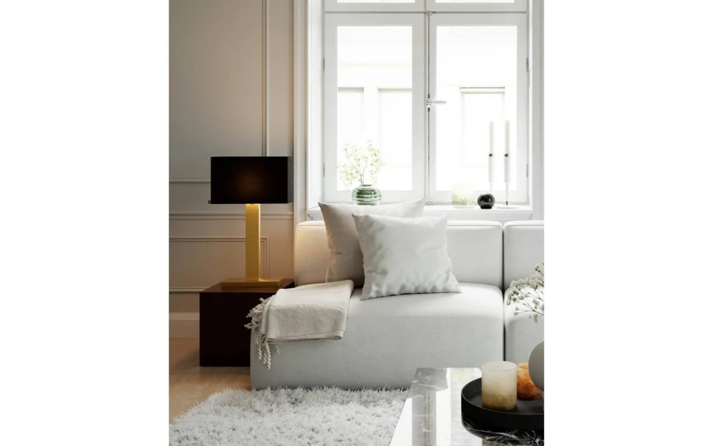 Prime Bordslampa 69cm Mässing/Svart