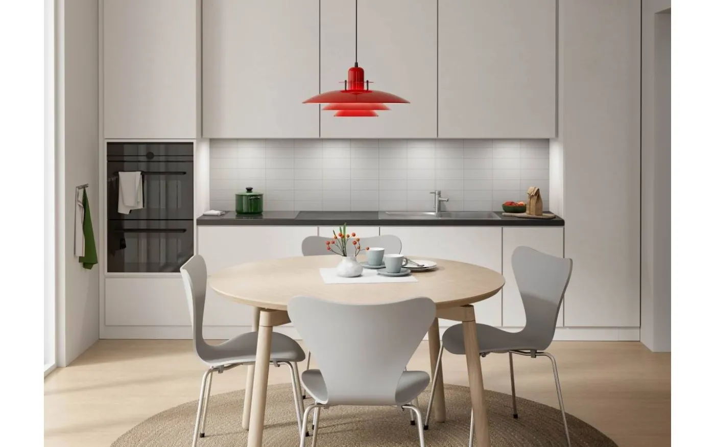 Primus I Taklampa Ø43cm Röd/Svart