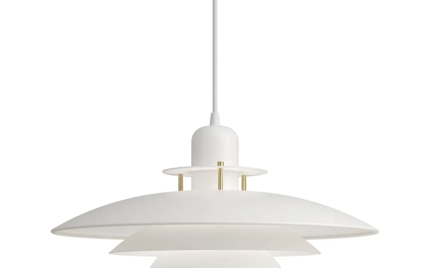 Primus Taklampa Ø43cm Mattvit/Mässing