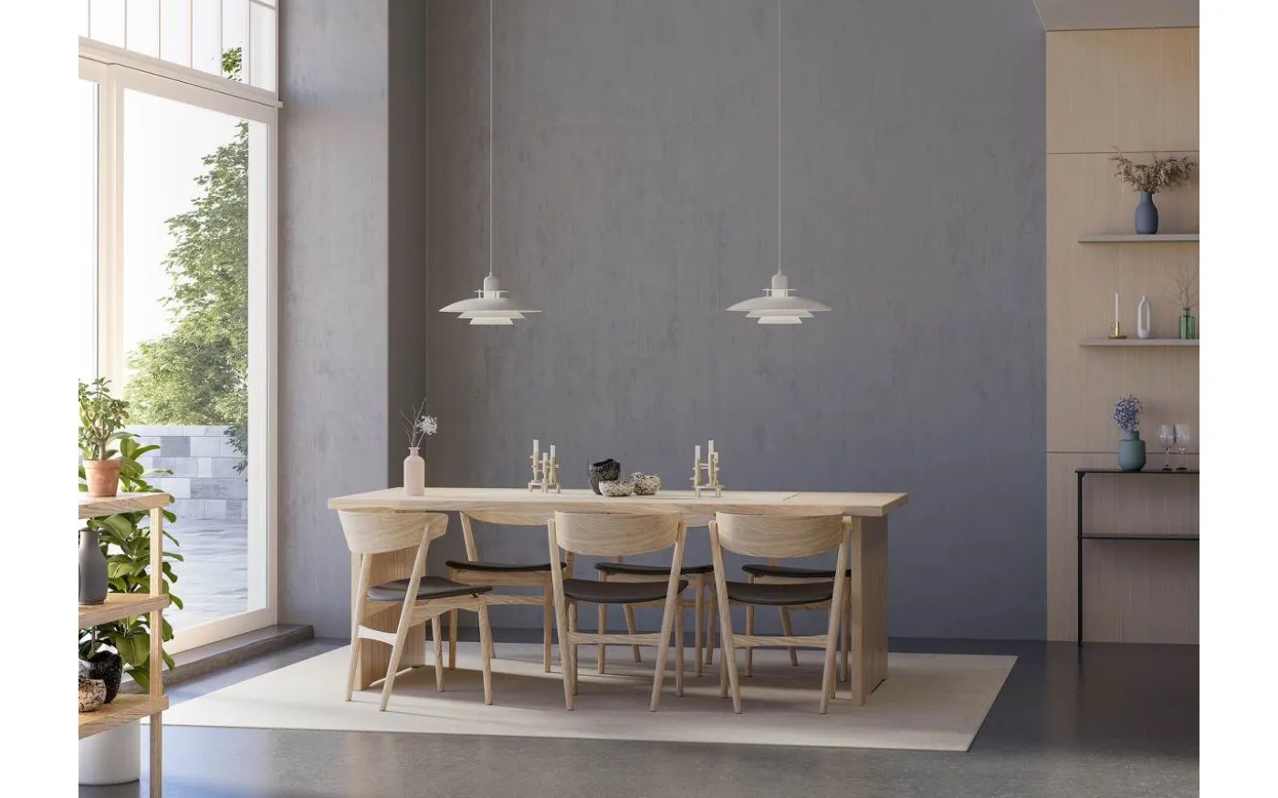 Primus Taklampa Ø43cm Mattvit/Mässing