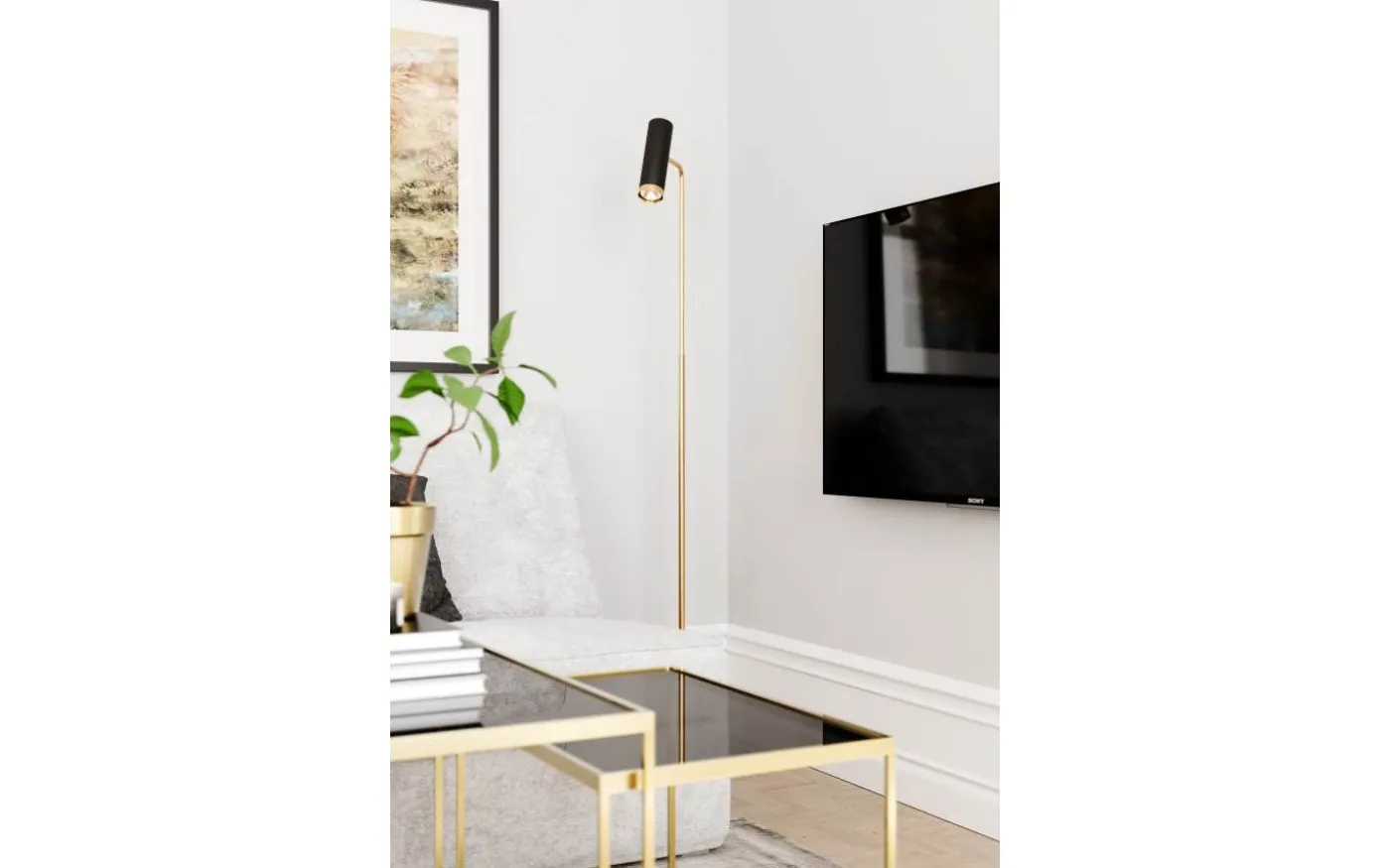 Puls Golvlampa 157cm Matt Svart