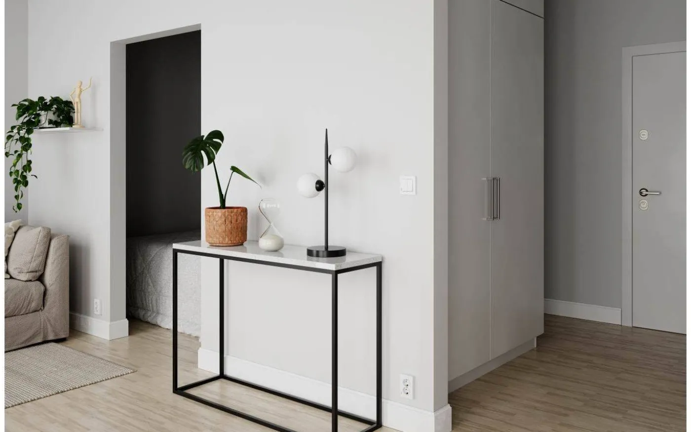 Punto Bordslampa 55cm Svart/Opal