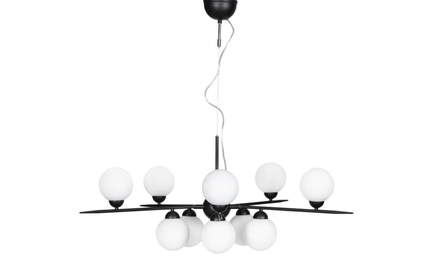 Punto Taklampa Ø100cm Svart/Opal