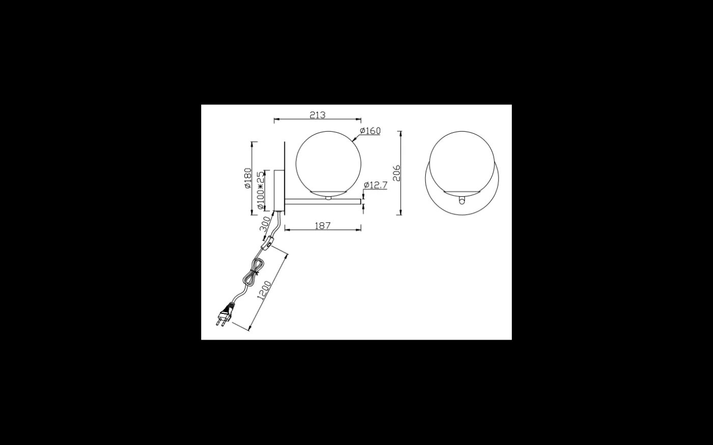 Pure Vägglampa E14 matt mässing
