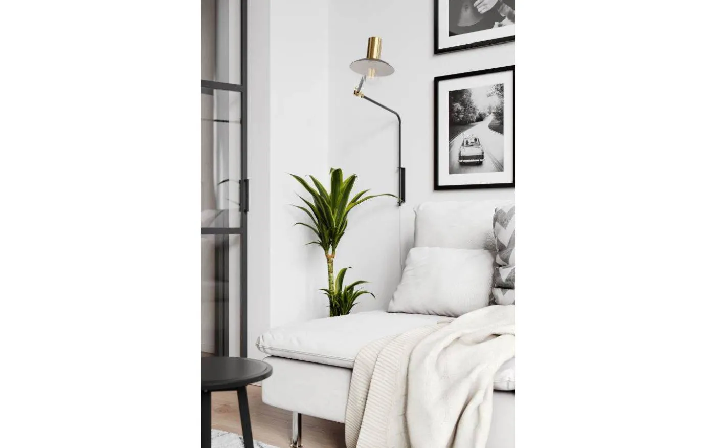 Quinn Vägglampa 60cm Matt Svart