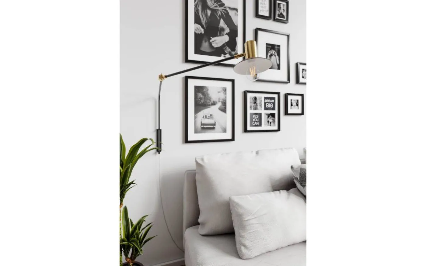 Quinn Vägglampa 60cm Matt Svart