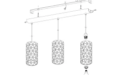 Ramon Taklampa 86cm Svart