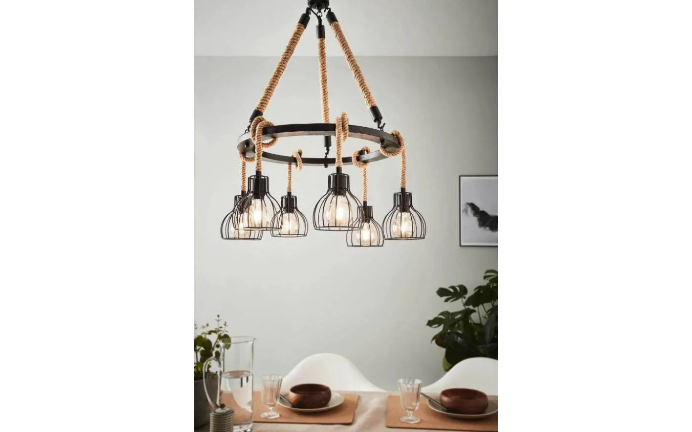 Rampside Taklampa 76cm 6L Svart/Brun