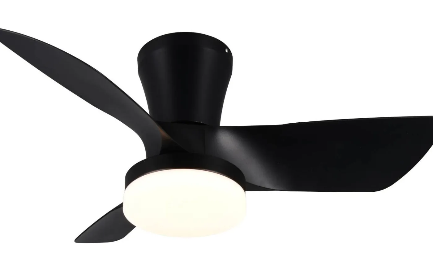 Randers Takfläkt 76cm LED mattsvart