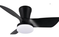 Randers Takfläkt 76cm LED mattsvart