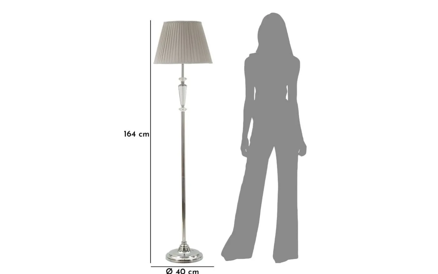 Rapido Golvlampa 164cm Silver