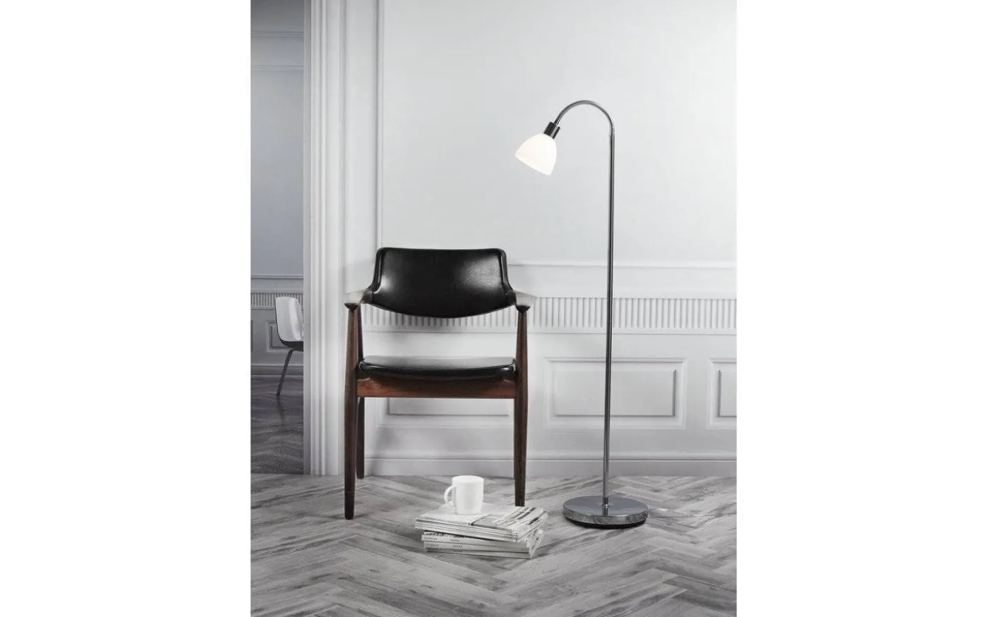 Ray Golvlampa 155cm 1L Krom