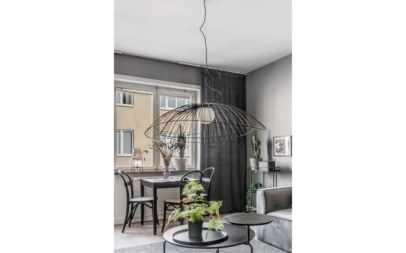 Ray Taklampa 115cm E27 Svart