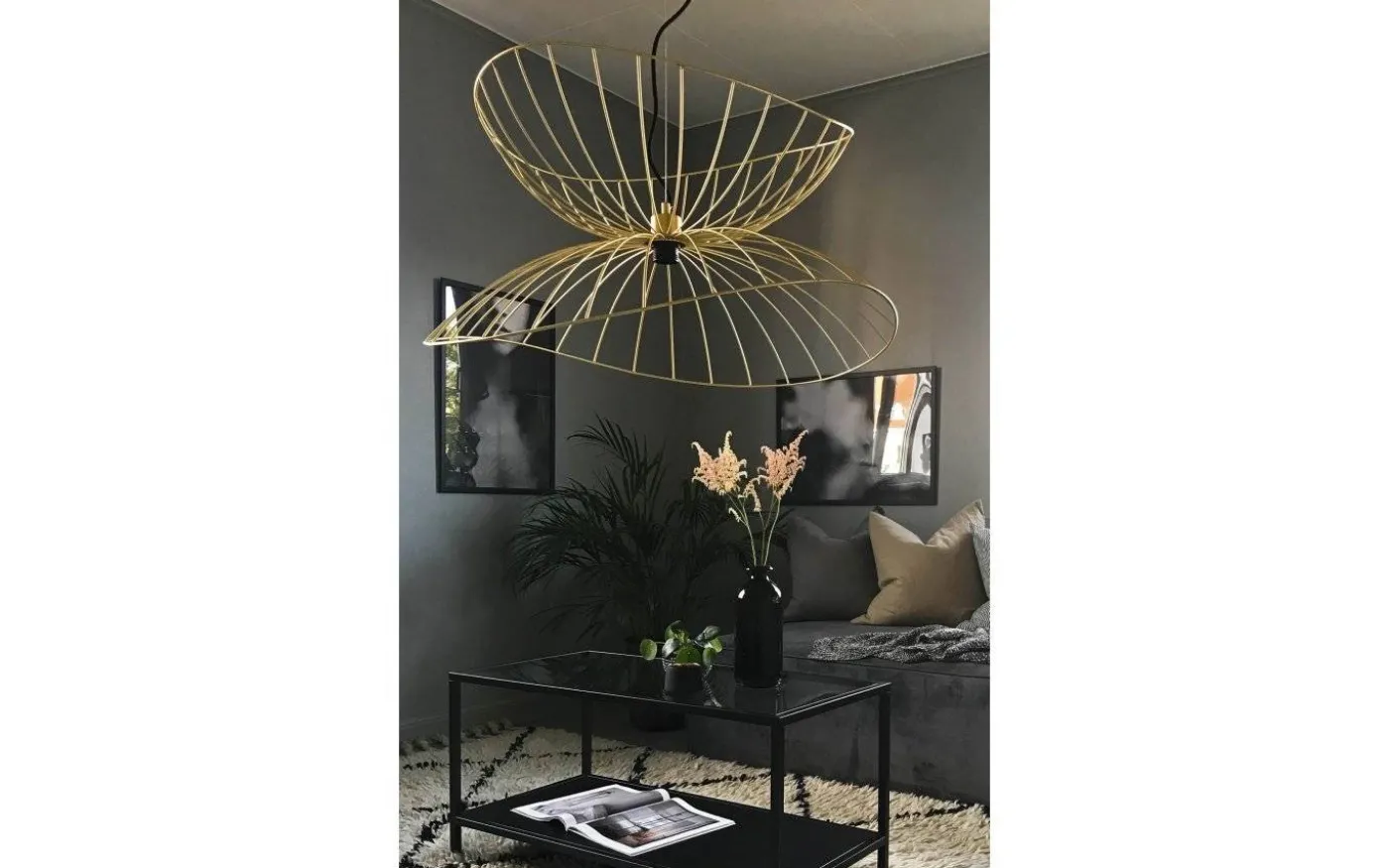 Ray Taklampa Mässing 70cm