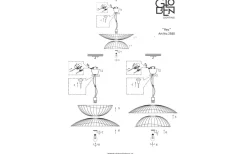 Ray Taklampa Mässing 70cm