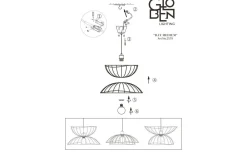 Ray Taklampa Svart 45cm