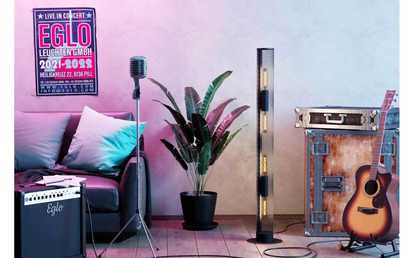 Redcliffe Golvlampa 136cm Svart