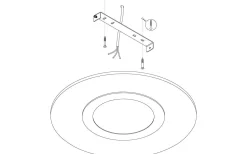 Reducta Plafond 38cm LED 3000K 19W Vit