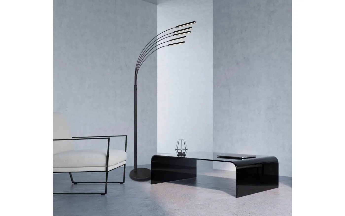 Reed Golvlampa LED mattsvart