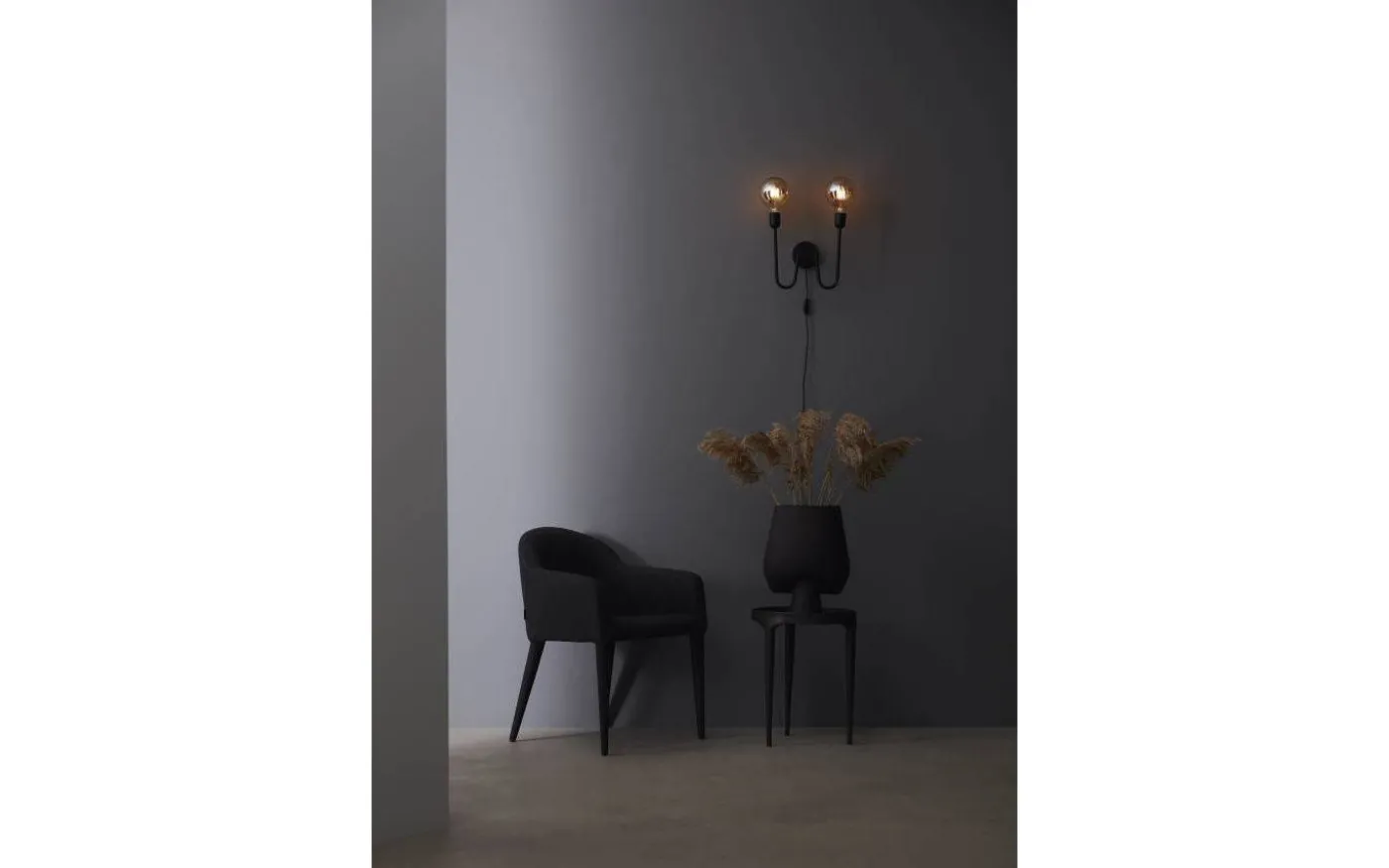 Regal Vägglampa 30cm Svartstruktur