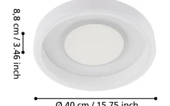 Remidos Plafond 40cm LED 4000K 19W Vit