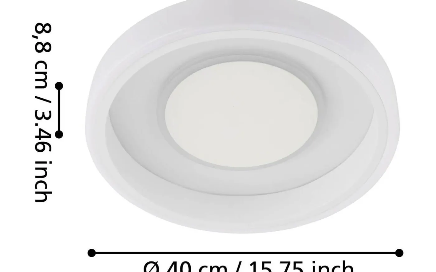 Remidos Plafond 40cm LED 4000K 19W Vit