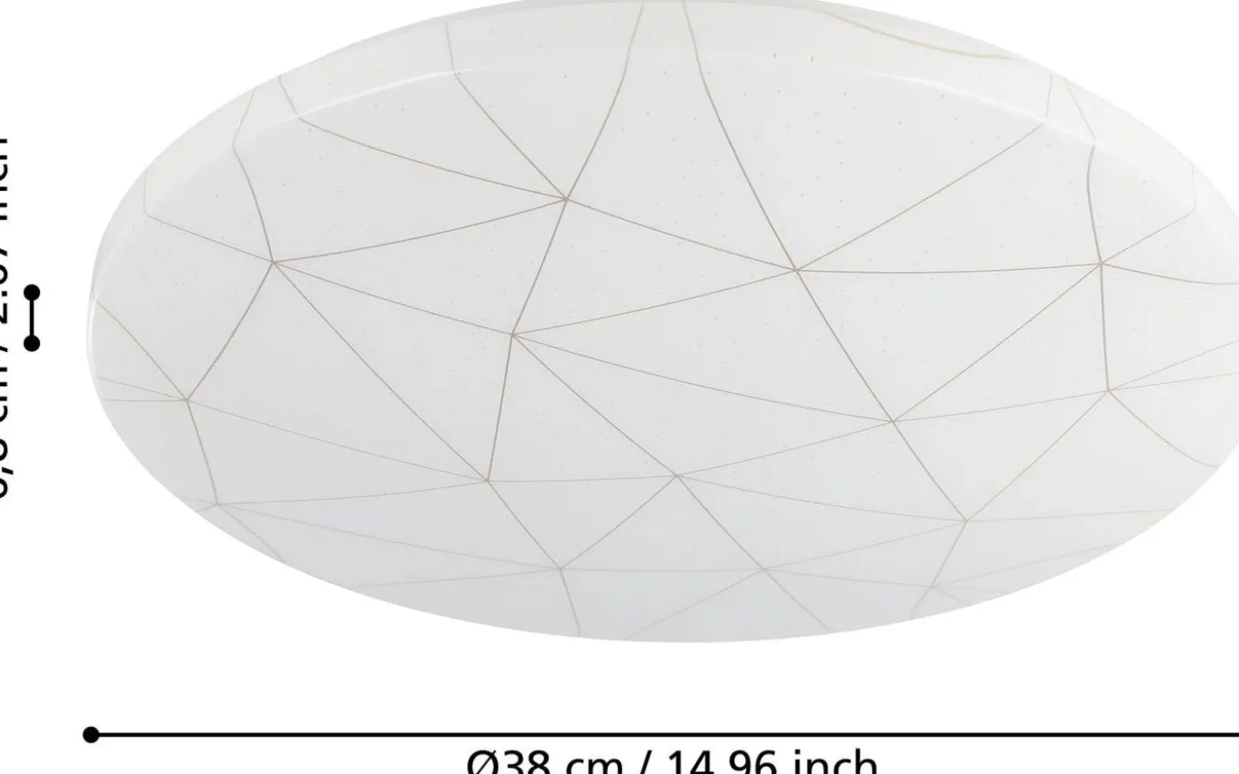 Rende Plafond Rund 38cm LED 3000K 19,5W Vit