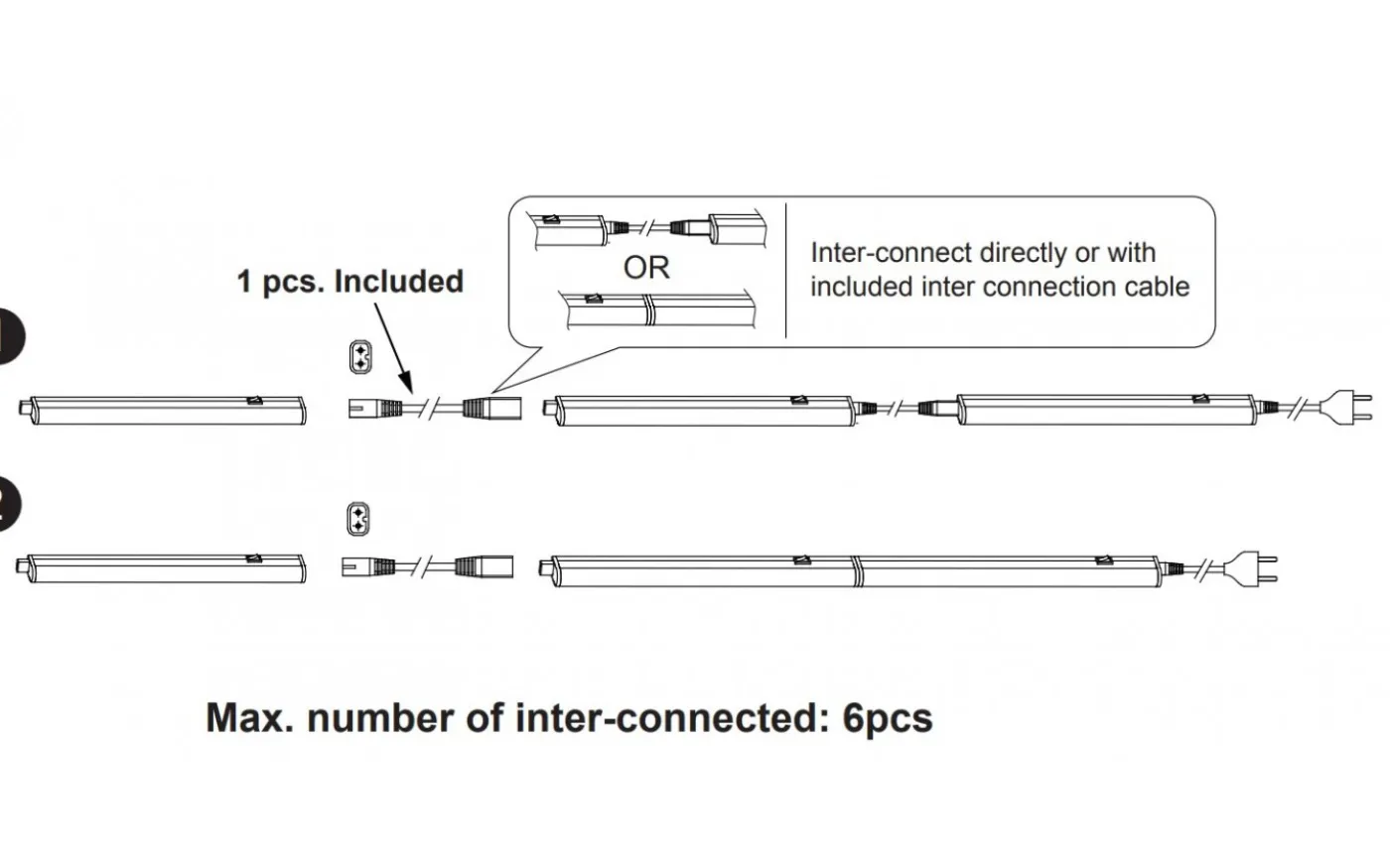 Renton Bänkbelysning 111cm LED 15W Vit