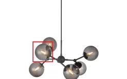 Reservglas till Atom Taklampa Smoke