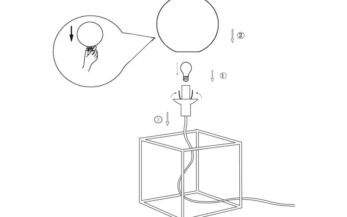 Reservglas Till Cube Bordslampa 24cm