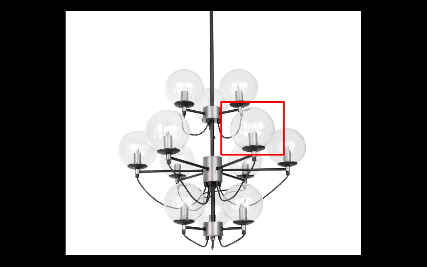 Reservglas till Perla Taklampa Klarglas