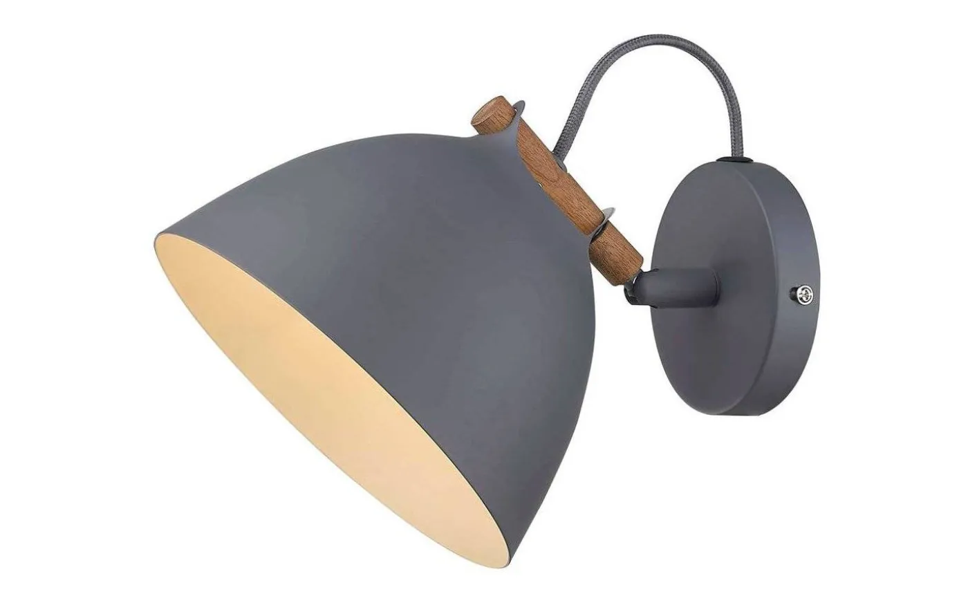 Århus Vägglampa Grå/Trä