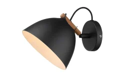 Århus Vägglampa Svart/Trä