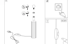 Rib Lampfot 39cm Svart