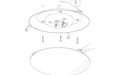 Riconto Plafond 31,5cm LED 3000K 11W Glas