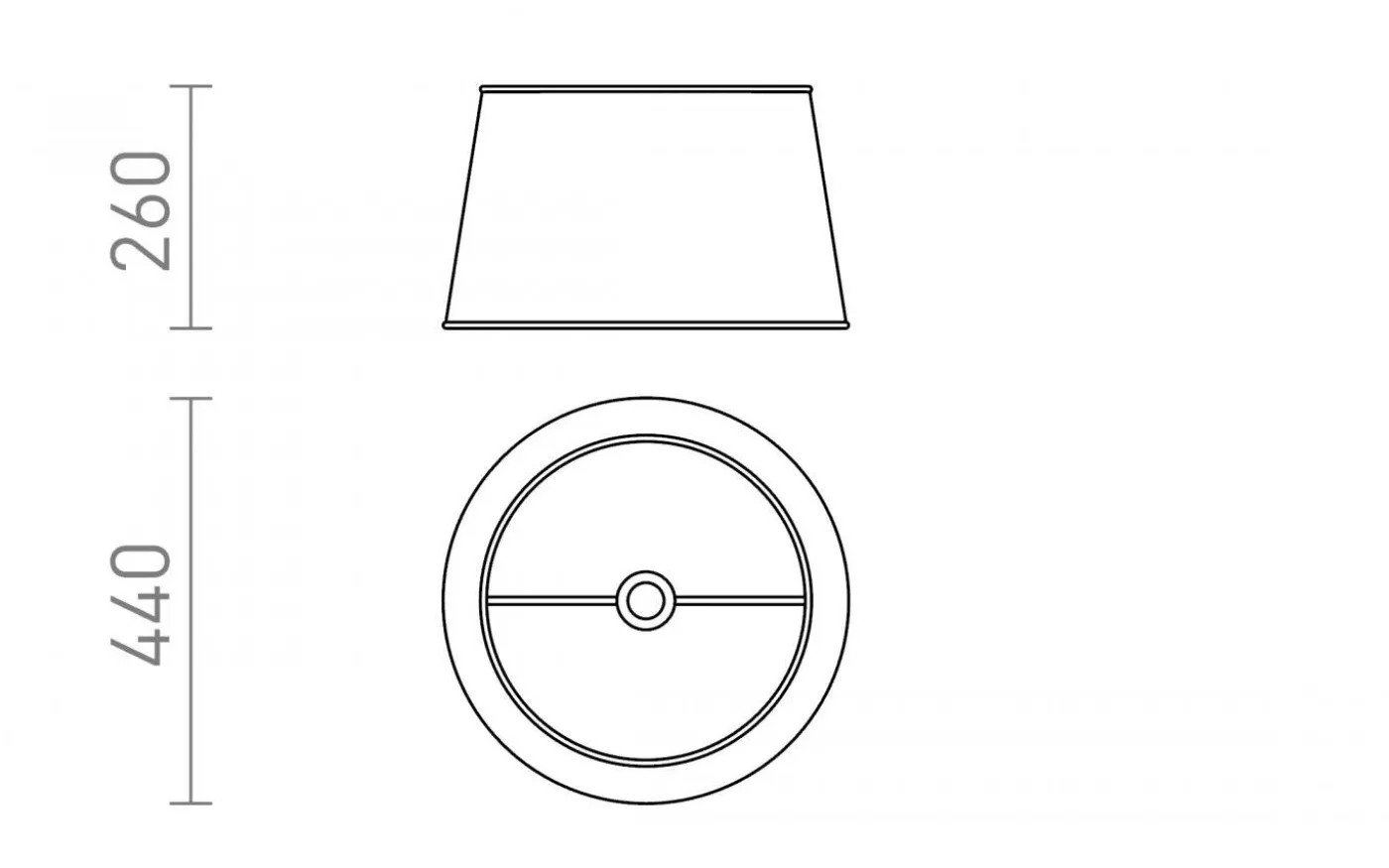 Ridick Takskärm Ø45cm Svart