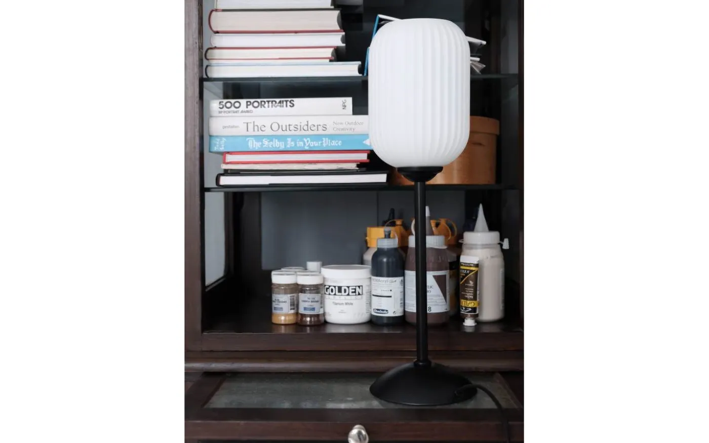 Riflet Bordslampa 52cm Opal/Svart