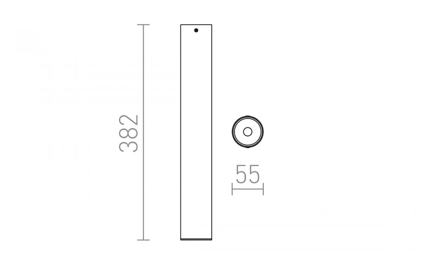 Riga Takspotlight 38cm 6W 3000K Krom