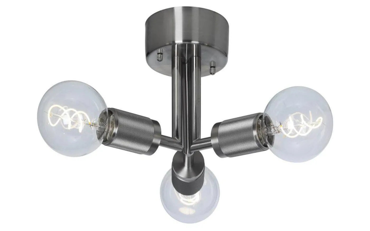 Rille Plafond 3L 28cm Borstad Krom