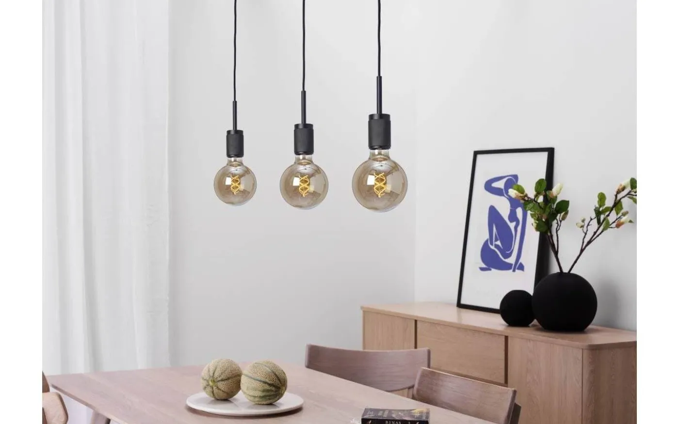 Rille Taklampa 3L 85cm Svart