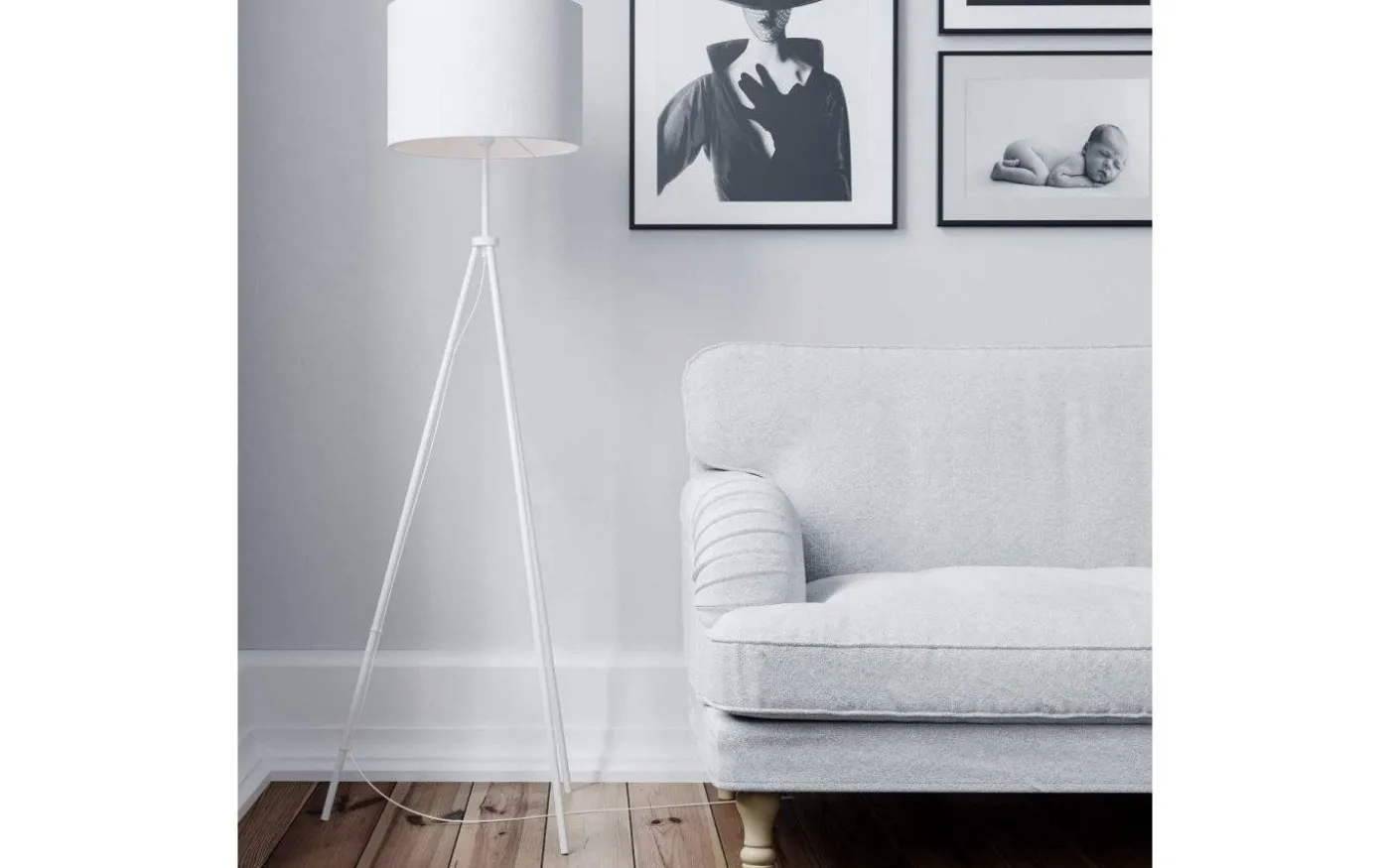 Rina Golvlampa 145cm Vit