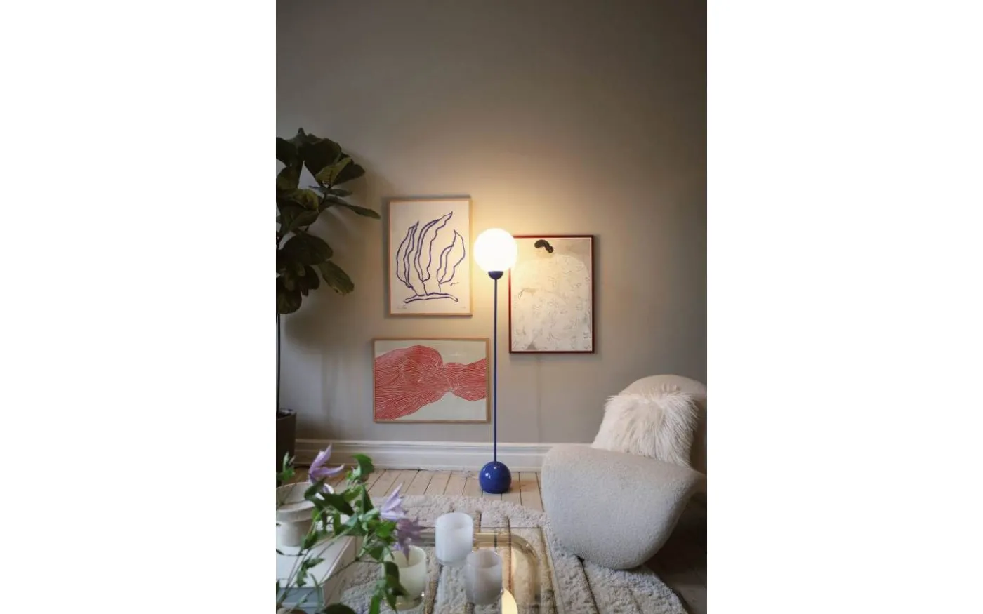 Ripley Golvlampa 144cm Blå