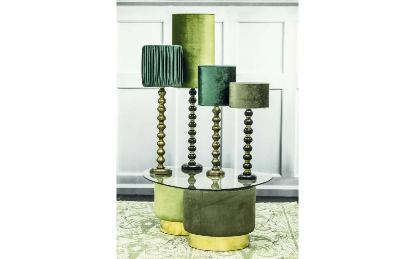 Ritz Lampfot 64 cm Antik Mässing