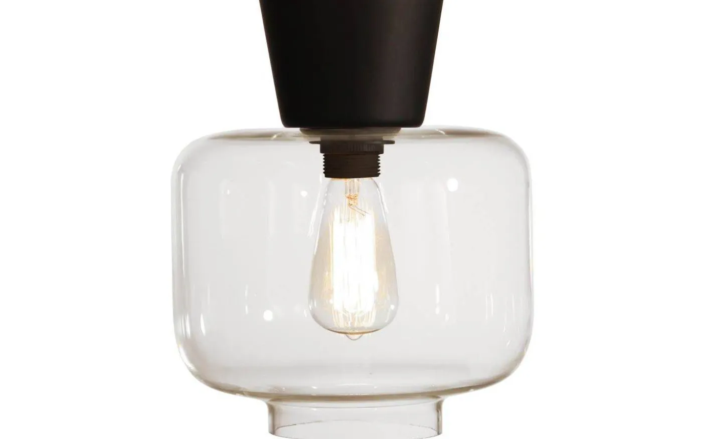 Ritz Plafond 25cm E27 Klar/Svart