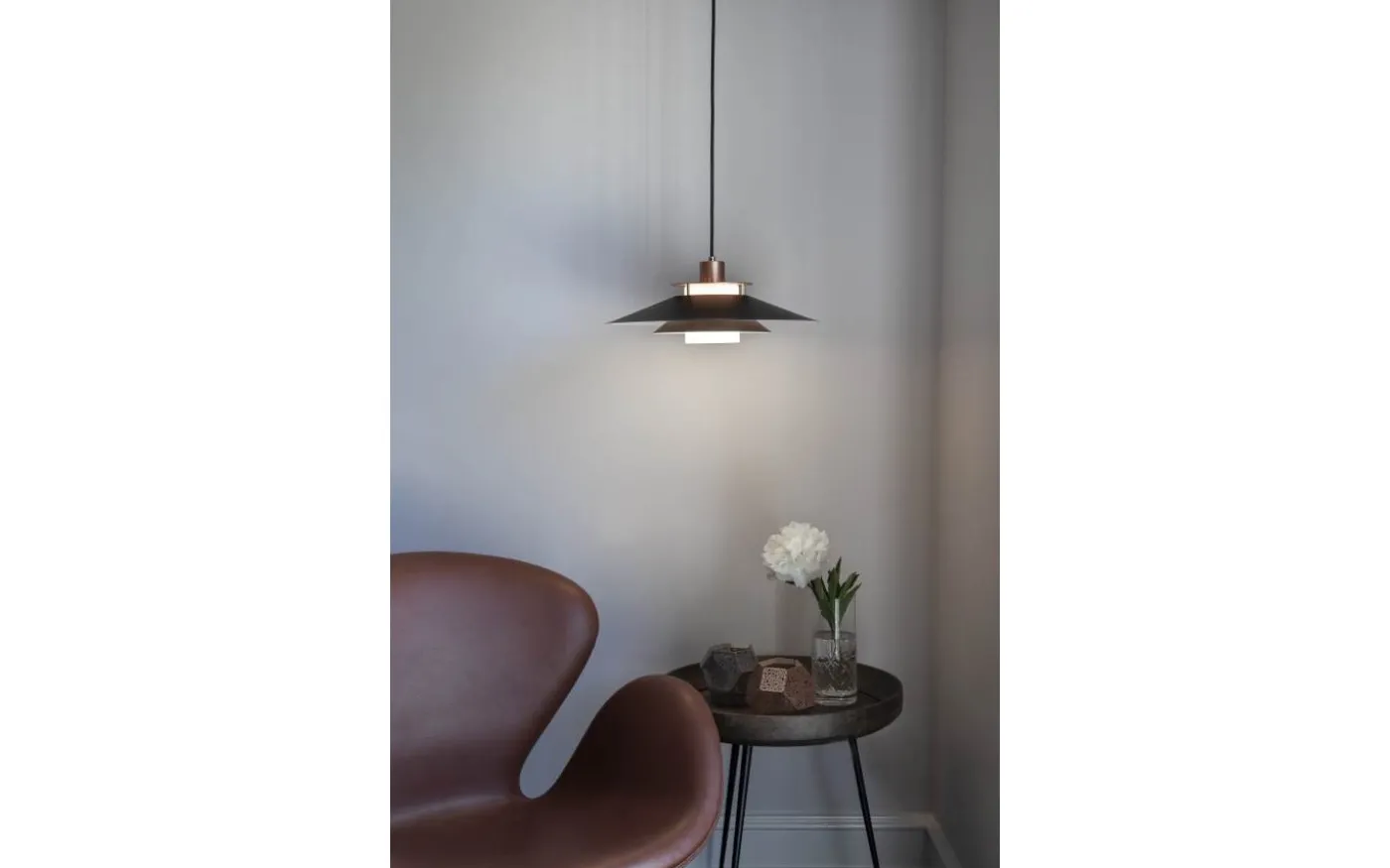 Rivoli Taklampa Ø40 Svart-Koppar