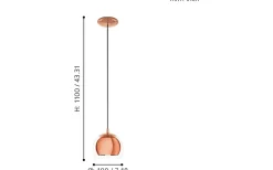 Rocamar Fönsterlampa 19cm Koppar